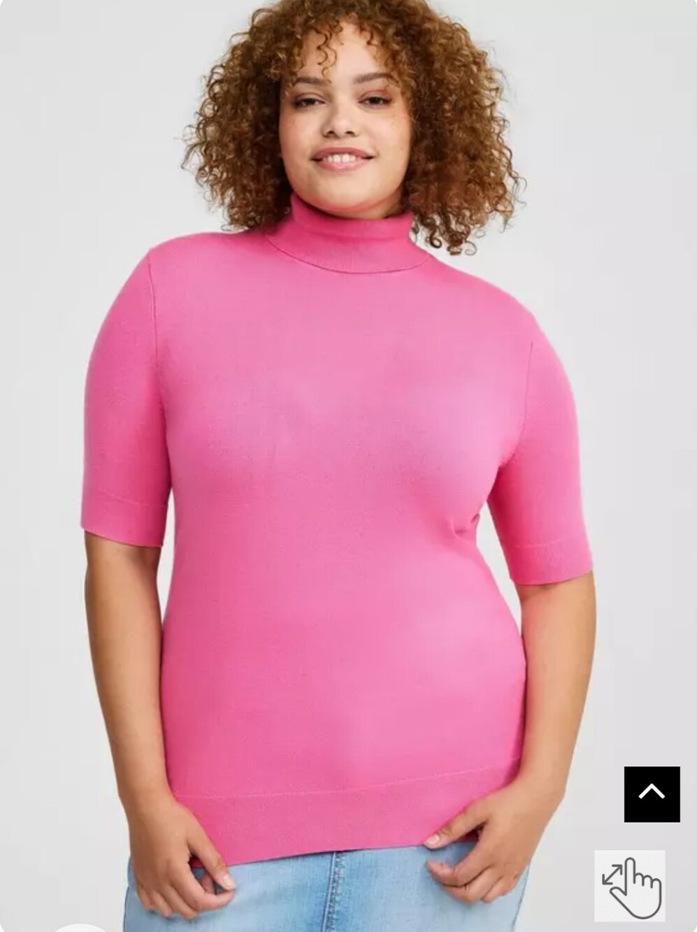 Torrid NEW Plus Size 2x: Pink Short-Sleeve Turtleneck Sweater - Women's